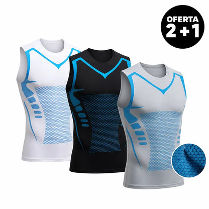 Torquell™ - Camiseta de Compresión Iónica que Aplana Barriga y Pecho al Instante
