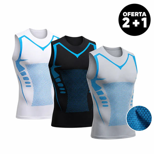 Torquell™ - Camiseta de Compresión Iónica que Aplana Barriga y Pecho al Instante