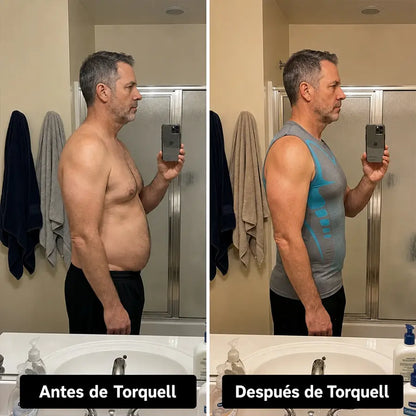Torquell™ - Camiseta de Compresión Iónica que Aplana Barriga y Pecho al Instante